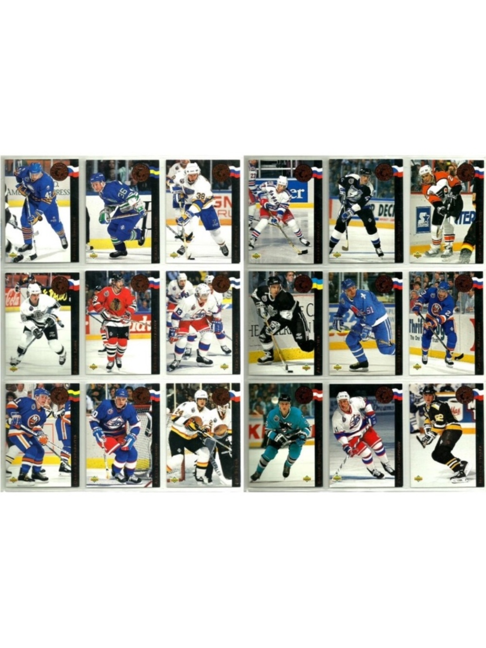 1992-93 UPPER DECK EURO ROOKIES COMPLETE 20 HOCKEY CARD INSERT SET